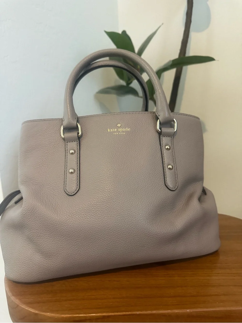 kate spade larchmont pebbled leather satchel with detachable strap